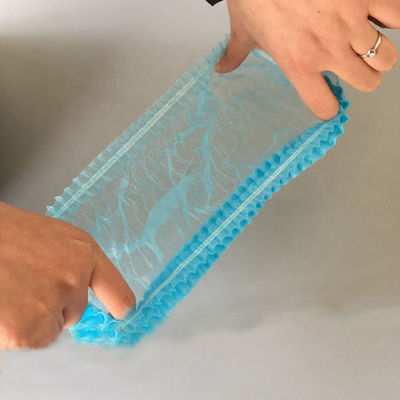 15mic Disposable Plastic Hotel PE Shower Cap Pita Elastis OEM Tidak Beracun