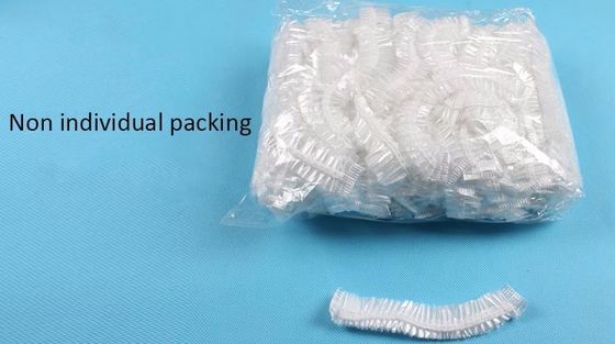 ISO9001 TS16949 Clear Plastic PE Shower Cap Untuk Kamar Mandi Salon
