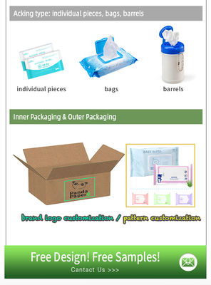 Pembersihan Alami Lembut 35gsm Tissue Napkin Paper Water Baby Wet Wipes